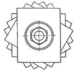 Полировальный круг из ткани, из квадратных кусков